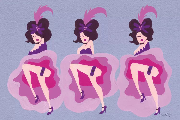 Cancan Purple by Cat Coquillette wall art