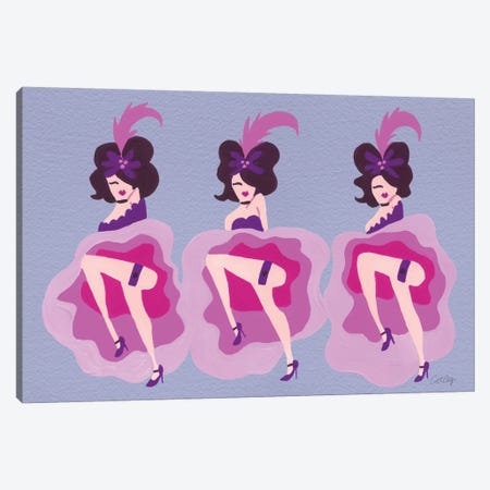 Cancan Purple Canvas Print #CCE97} by Cat Coquillette Canvas Artwork