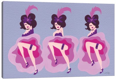 Cancan Purple Canvas Art Print - Can-can
