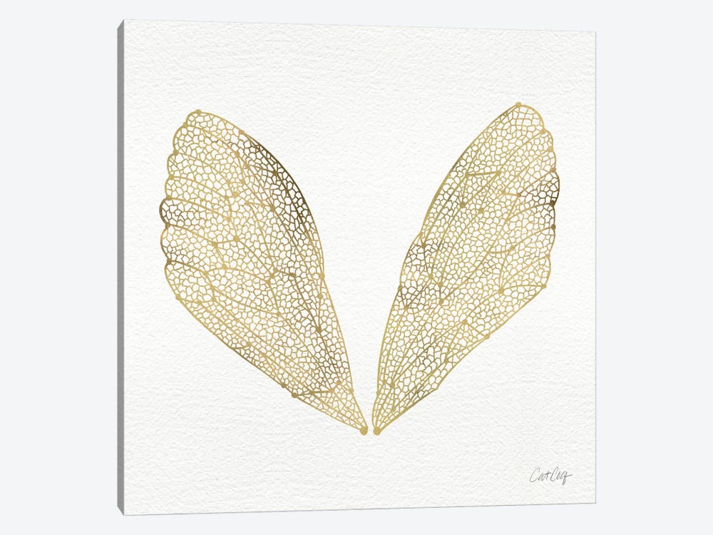 Cicada Wings Gold by Cat Coquillette 1-piece Canvas Print