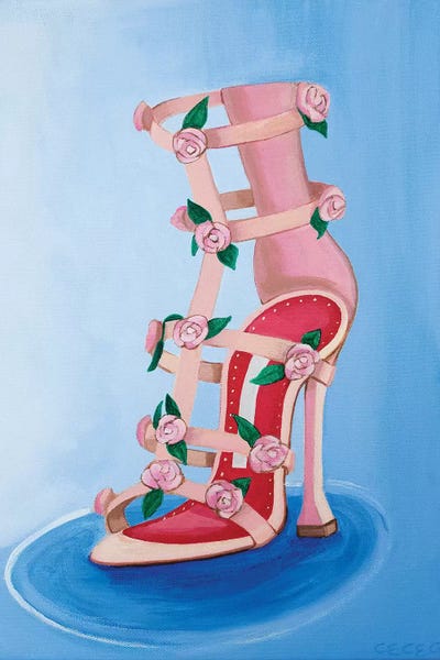 Manolo Blahnik Rose Heel by CeCe Guidi canvas print