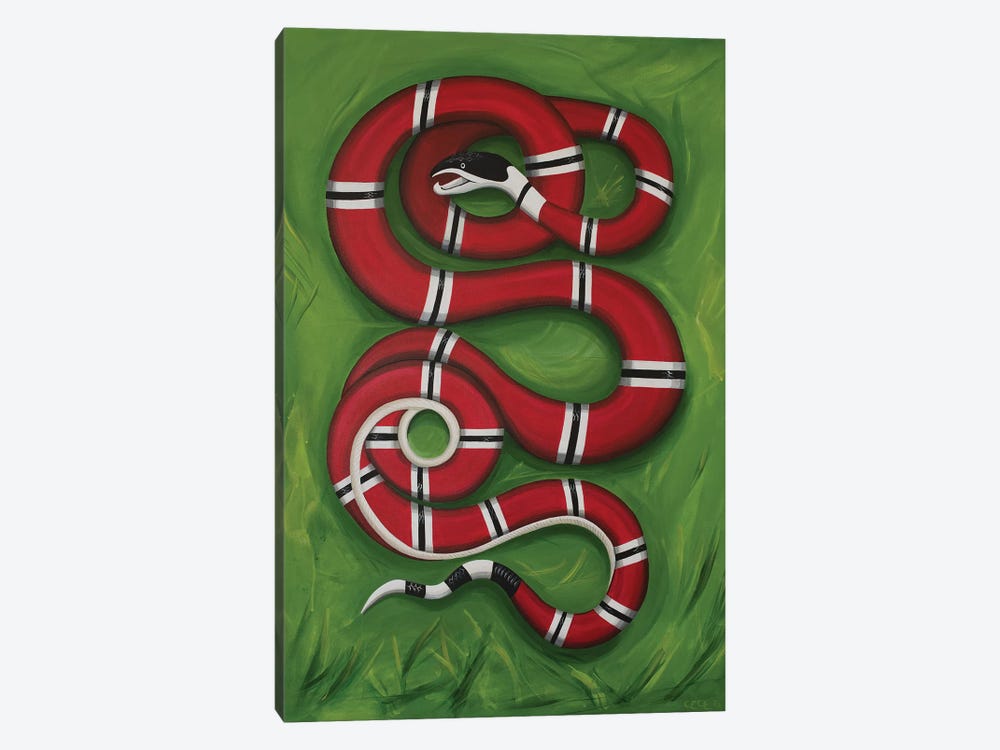 Snake on the Grass by CeCe Guidi 1-piece Canvas Artwork