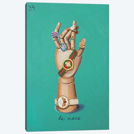 The Hand with Gucci Canvas Print #CCG14} by CeCe Guidi Canvas Wall Art