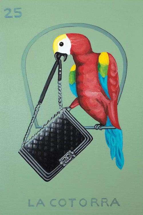 The Parrot with Chanel Bag