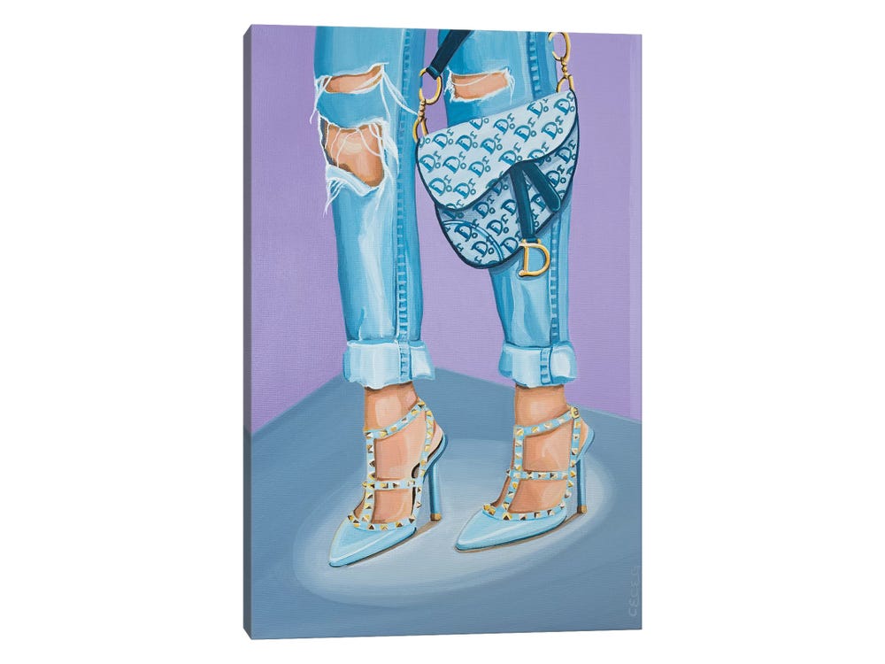 Louis Bag Brown - Canvas Print Wall Art by Martina Pavlova ( Fashion > Fashion Brands > Louis Vuitton art) - 8x12 in