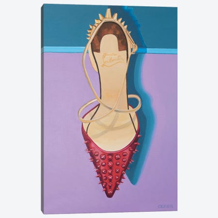 Christian Louboutin Red Spike Heel Canvas Print #CCG24} by CeCe Guidi Canvas Art Print