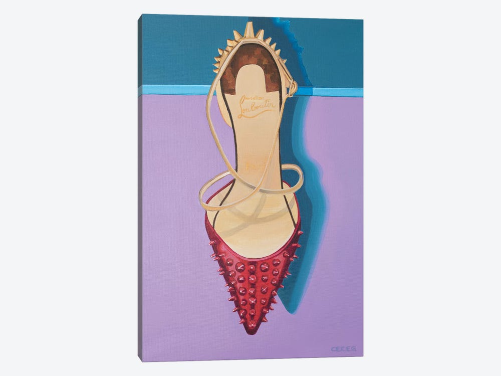 Christian Louboutin Red Spike Heel by CeCe Guidi 1-piece Canvas Wall Art