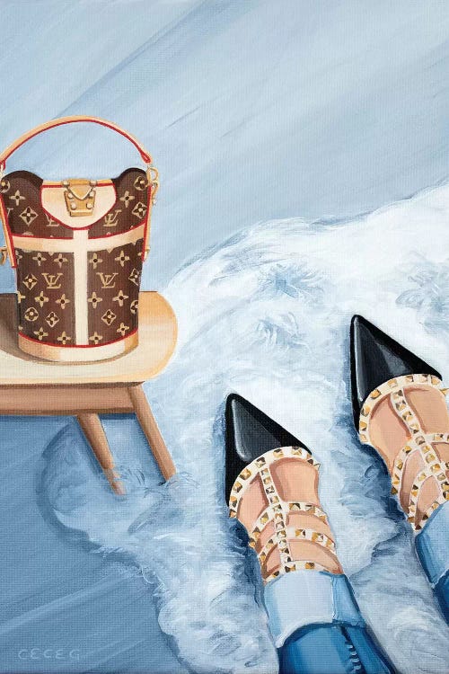 Louis Vuitton Monogram Bag & Valentino Heels