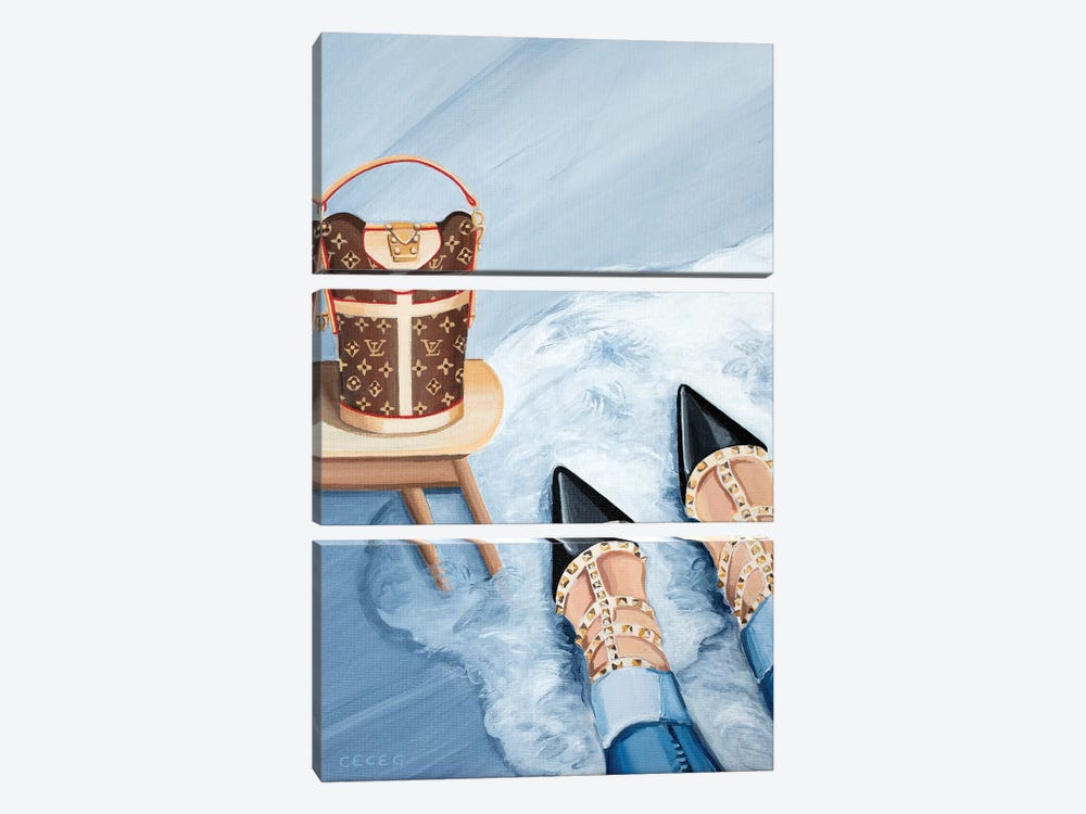 Louis Vuitton Monogram Bag & Valentino Heels by CeCe Guidi 3-piece Art Print