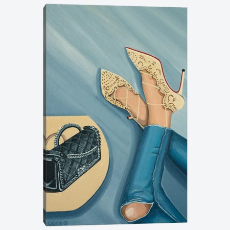 Chanel Boy Bag And Louboutin Heels Canvas Print #CCG28} by CeCe Guidi Canvas Wall Art