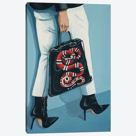 Gucci King Snake Backpack Canvas Print #CCG29} by CeCe Guidi Canvas Wall Art