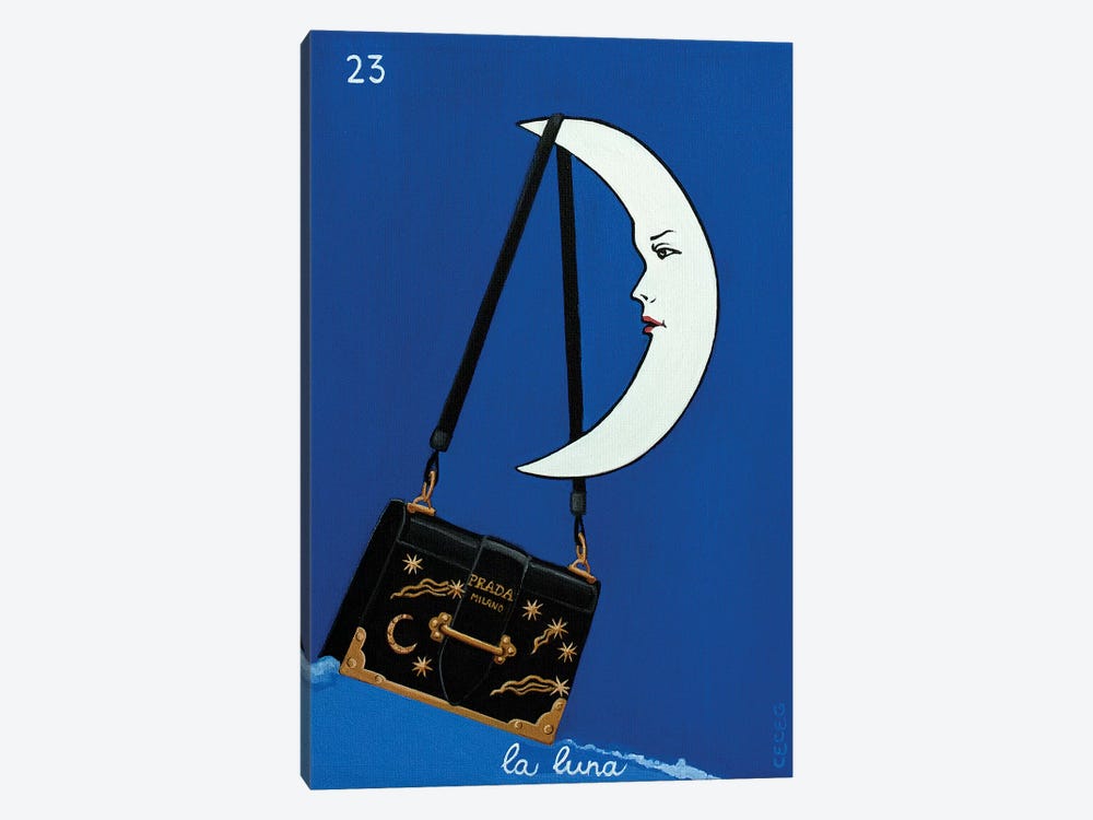 The Moon With Prada Bag Art Print by CeCe Guidi | iCanvas