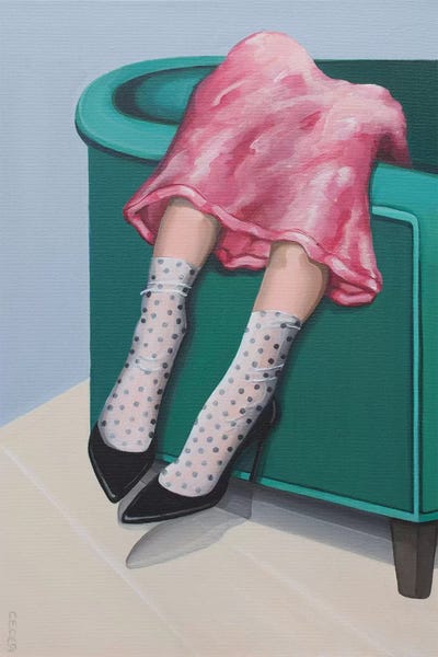 Fashion Is Life: Girl Wearing Polka Dot Socks & Black Heeels by CeCe Guidi