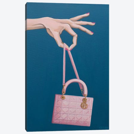Hand Holding A Dior Bag Canvas Print #CCG42} by CeCe Guidi Canvas Wall Art