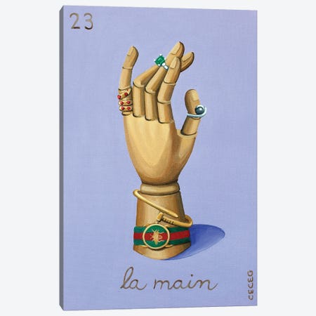 The Hand With Gucci II Canvas Print #CCG46} by CeCe Guidi Art Print