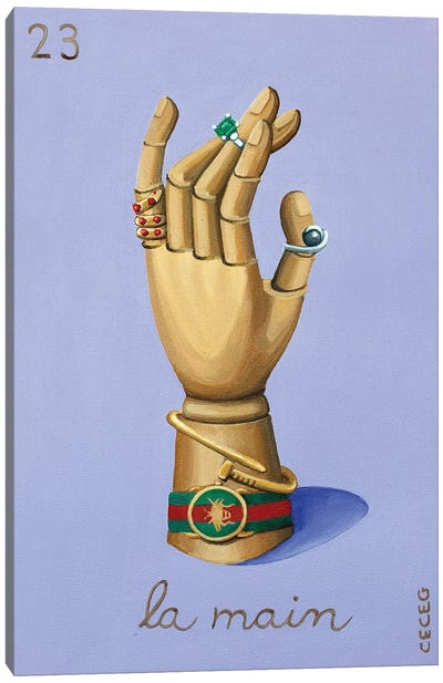 The Hand With Gucci II Canvas Art Print - Perano Art