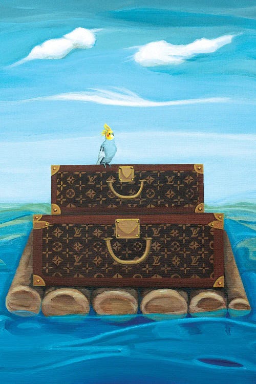 Louis Vuitton Trunks Floating On A Raft