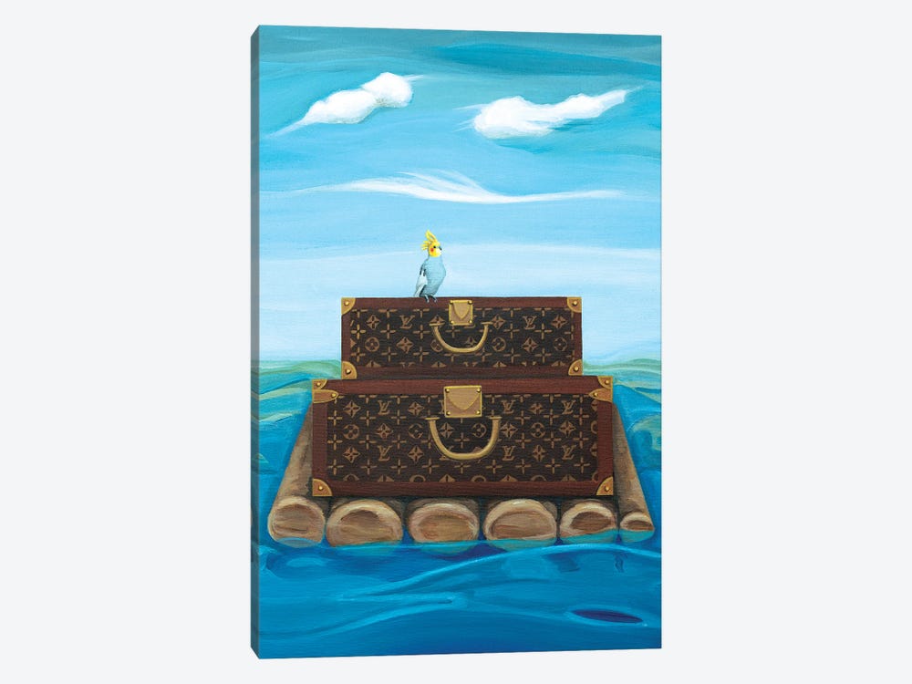 Louis Vuitton Trunks Floating On A Raft by CeCe Guidi 1-piece Canvas Artwork