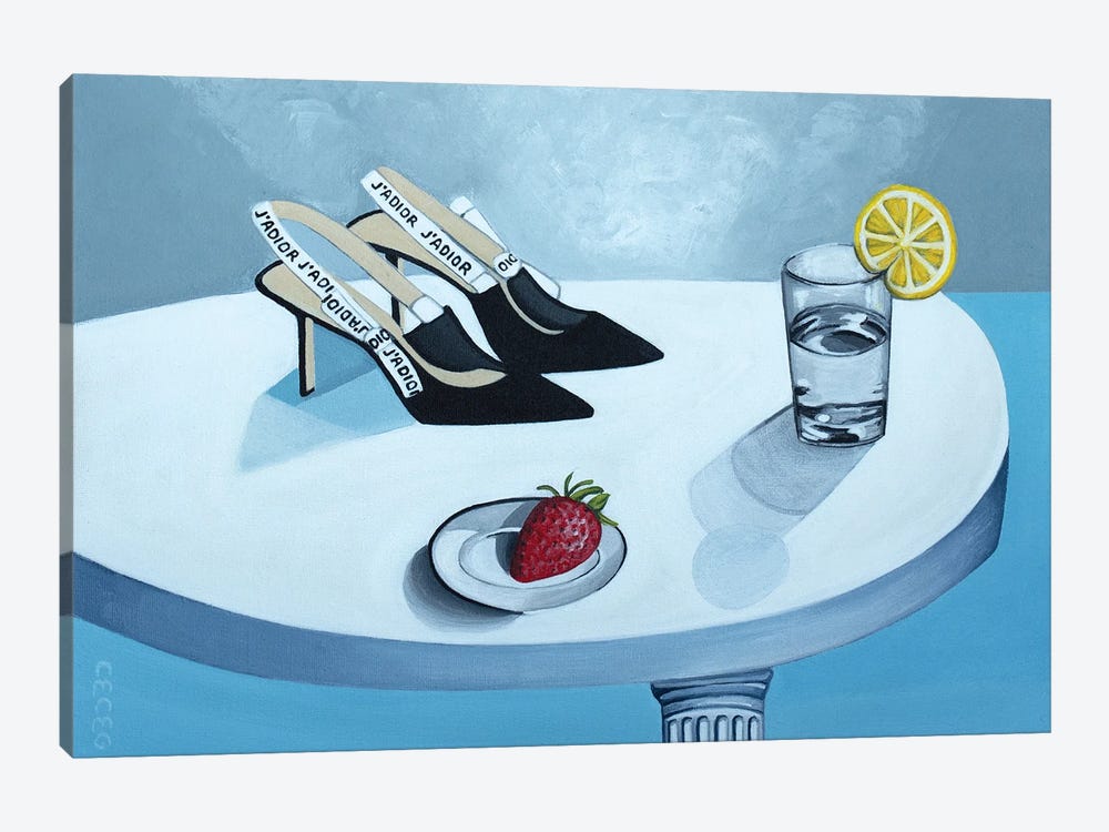 Still Life With Dior Shoes by CeCe Guidi 1-piece Canvas Artwork