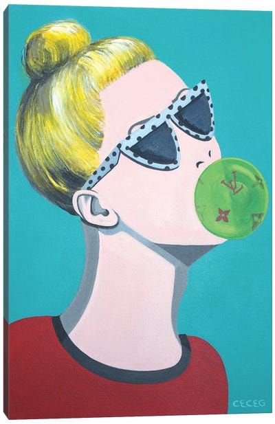 Louis Vuitton Bubblegum Canvas Art Print - Preppy Pop Art