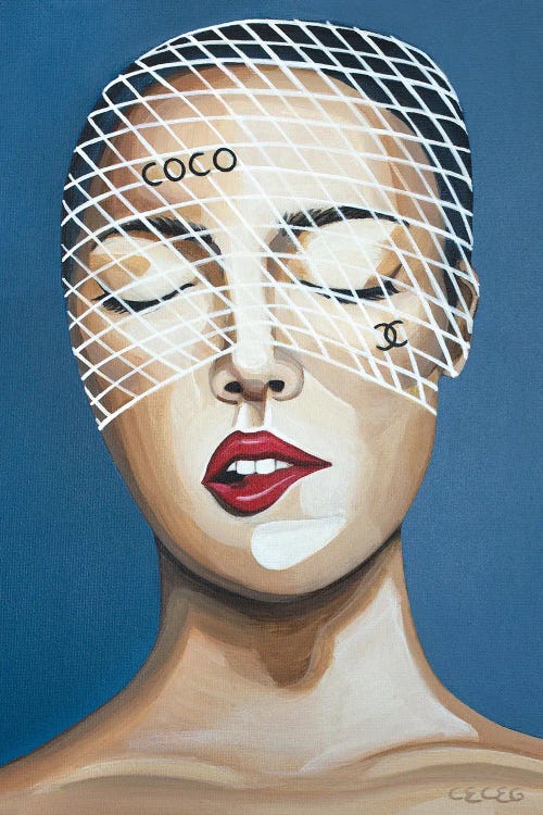 Girl With Coco Chanel Headpiece