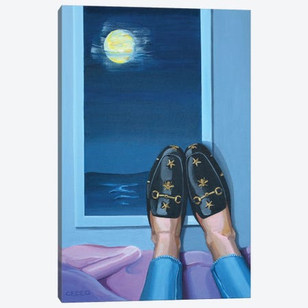Gucci Bee Star Slippers Canvas Print #CCG58} by CeCe Guidi Canvas Art Print