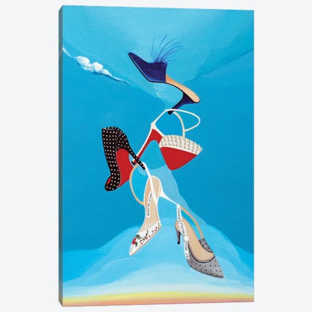 Designer Shoes Floating In The Sky Canvas Print #CCG66} by CeCe Guidi Canvas Print