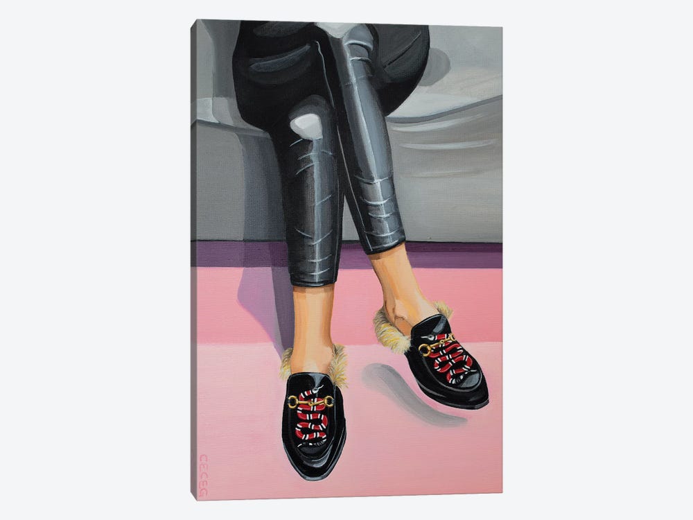 Gucci Snake Loafers Canvas Print by CeCe Guidi |