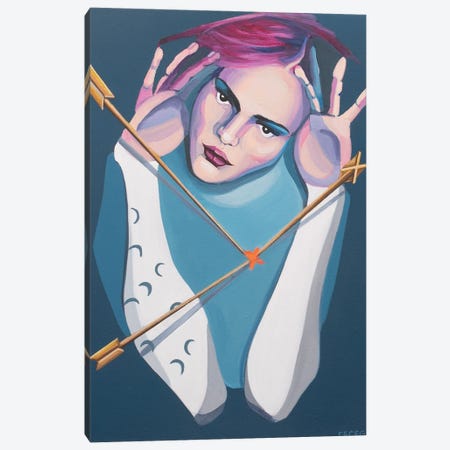 Woman With Arrows Canvas Print #CCG70} by CeCe Guidi Canvas Art Print
