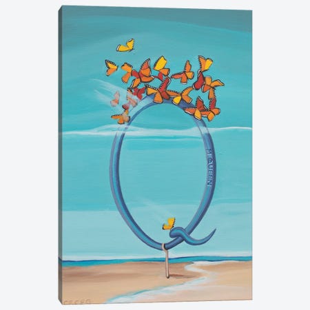 Alexander Mcqueen Butterflies On The Beach Canvas Print #CCG72} by CeCe Guidi Canvas Print