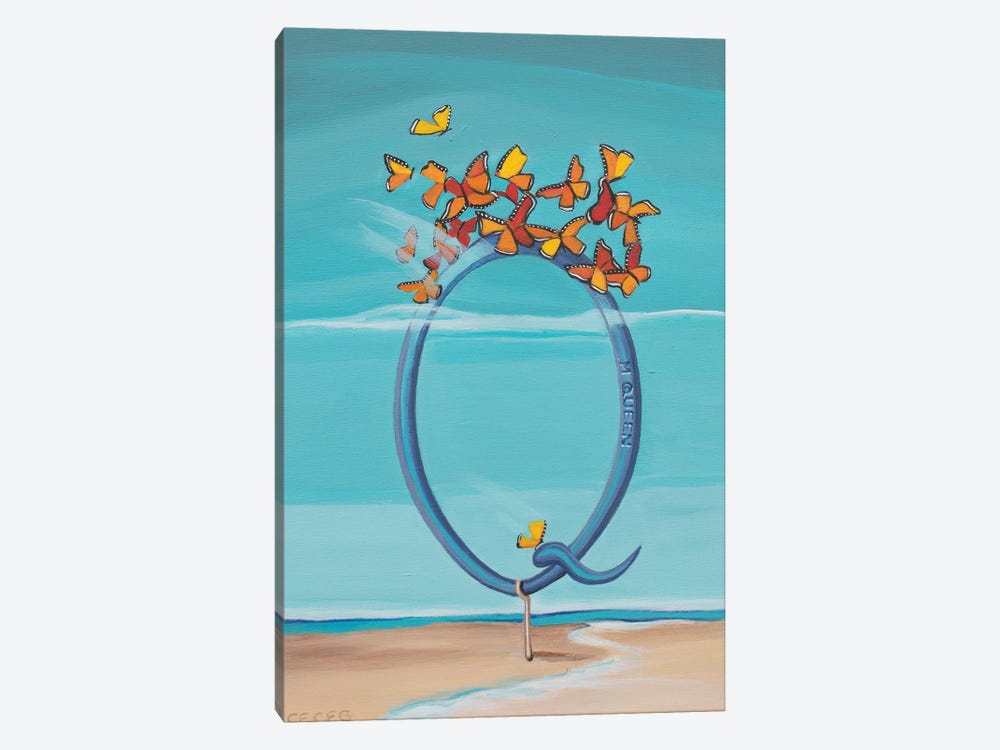 Alexander Mcqueen Butterflies On The Beach by CeCe Guidi 1-piece Canvas Art Print