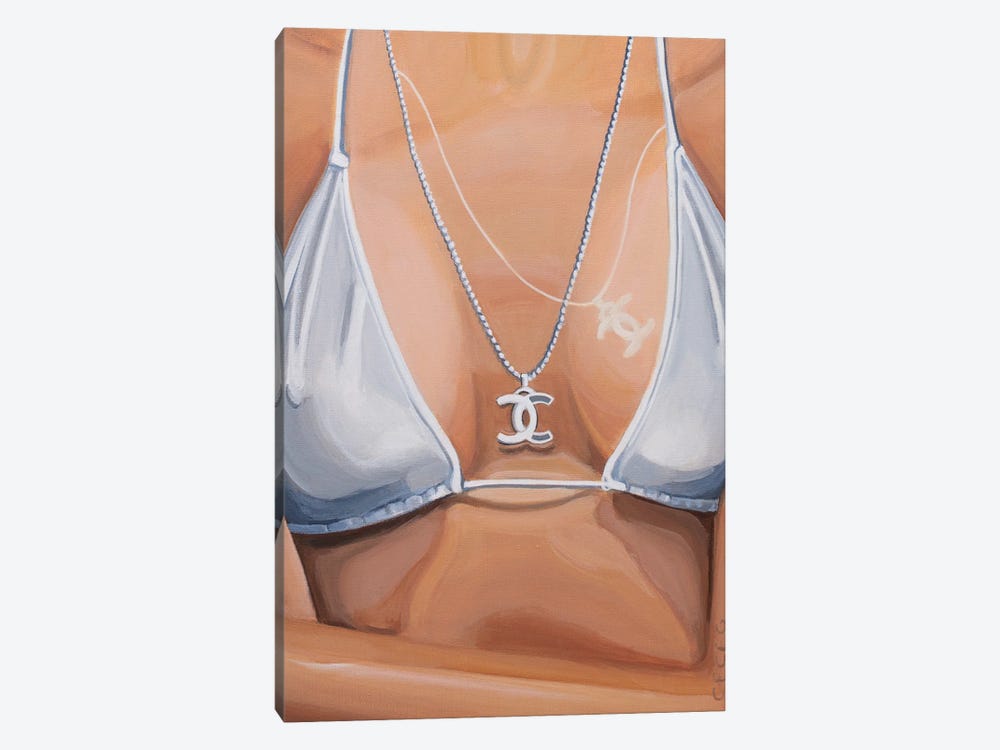Girl In The Sun With Chanel Necklace by CeCe Guidi 1-piece Canvas Artwork