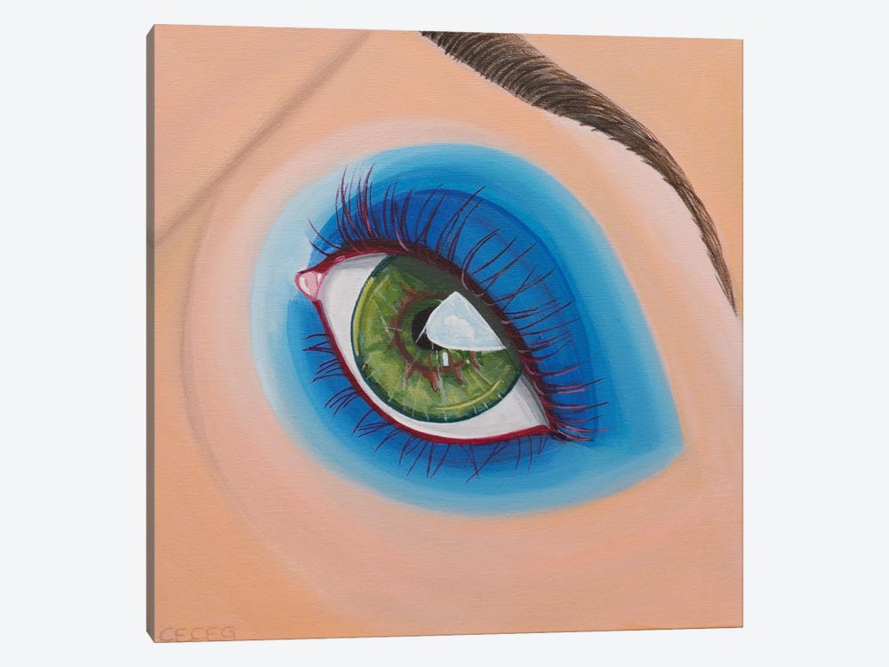 Eye With Blue Eyeshadow by CeCe Guidi 1-piece Canvas Artwork
