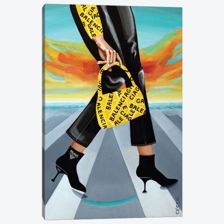 Girl Holding A Louis Vuitton Illusion Bag Ca - Canvas Art