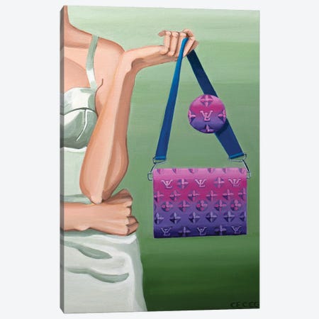 Girl Holding A Louis Vuitton Illusion Bag Canvas Print #CCG85} by CeCe Guidi Canvas Art Print