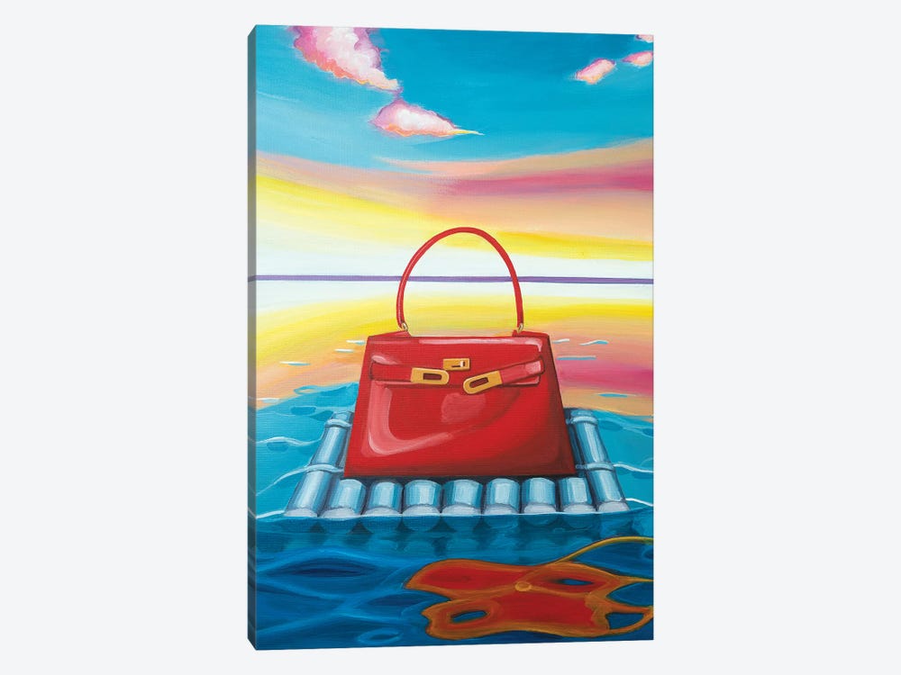 Kelly Floating on a Raft by CeCe Guidi 1-piece Art Print