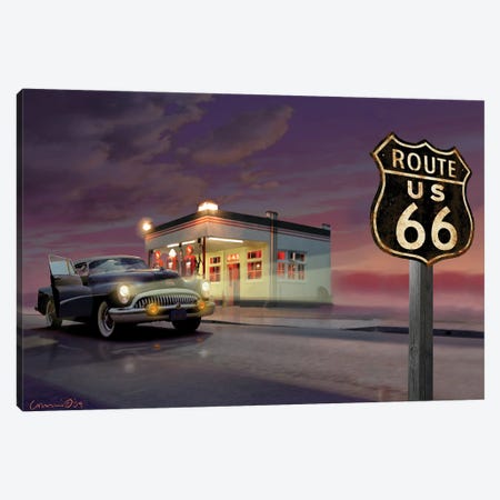Route 66 Canvas Print #CCI106} by Chris Consani Art Print