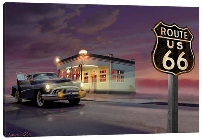 Route 66 Canvas Art Print - Chris Consani