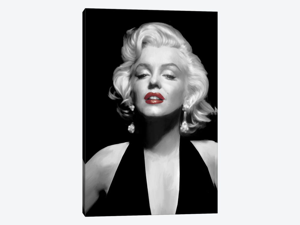Halter Top Marilyn Red Lips by Chris Consani 1-piece Canvas Wall Art