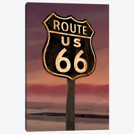 Route 66 Sign Canvas Print #CCI73} by Chris Consani Canvas Print