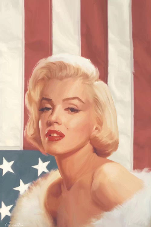 True Blue Marilyn In Flag