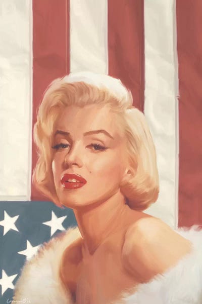 Chris Consani: True Blue Marilyn In Flag by Chris Consani