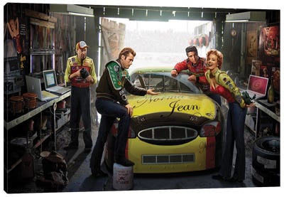 Eternal Speedway Canvas Art Print - James Dean