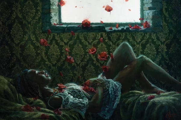 Dark Academia: Window Of Life - Green by Christopher Clark