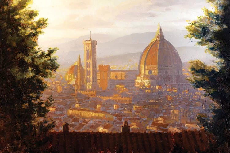 Florence, Italy - The Duomo From A Distance II by Christopher Clark wall art