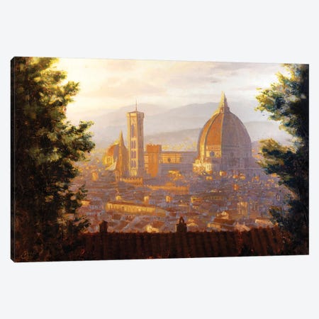 Florence, Italy - The Duomo From A Distance II Canvas Print #CCK106} by Christopher Clark Canvas Art