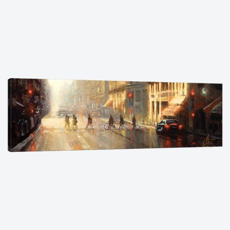 Paris - Crossing The Street Canvas Print #CCK107} by Christopher Clark Canvas Wall Art