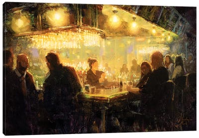 A Night Out With Friends Canvas Art Print - Christopher Clark