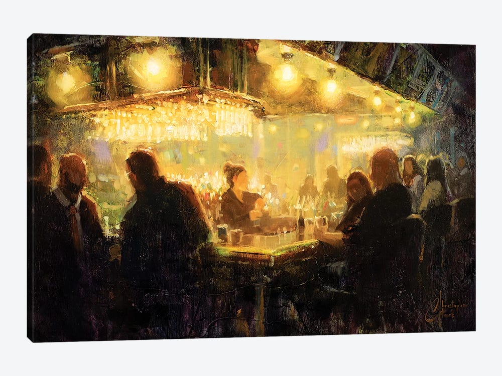 A Night Out With Friends by Christopher Clark 1-piece Canvas Wall Art