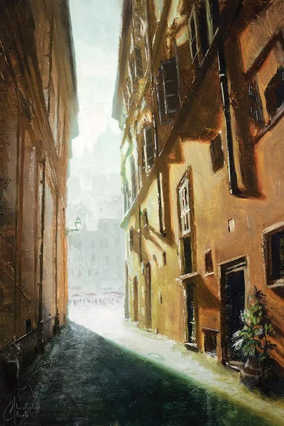 Ombres et Lumières: Rome Alleyway by Christopher Clark